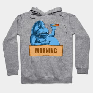 Hippo smoking in the morning Hoodie